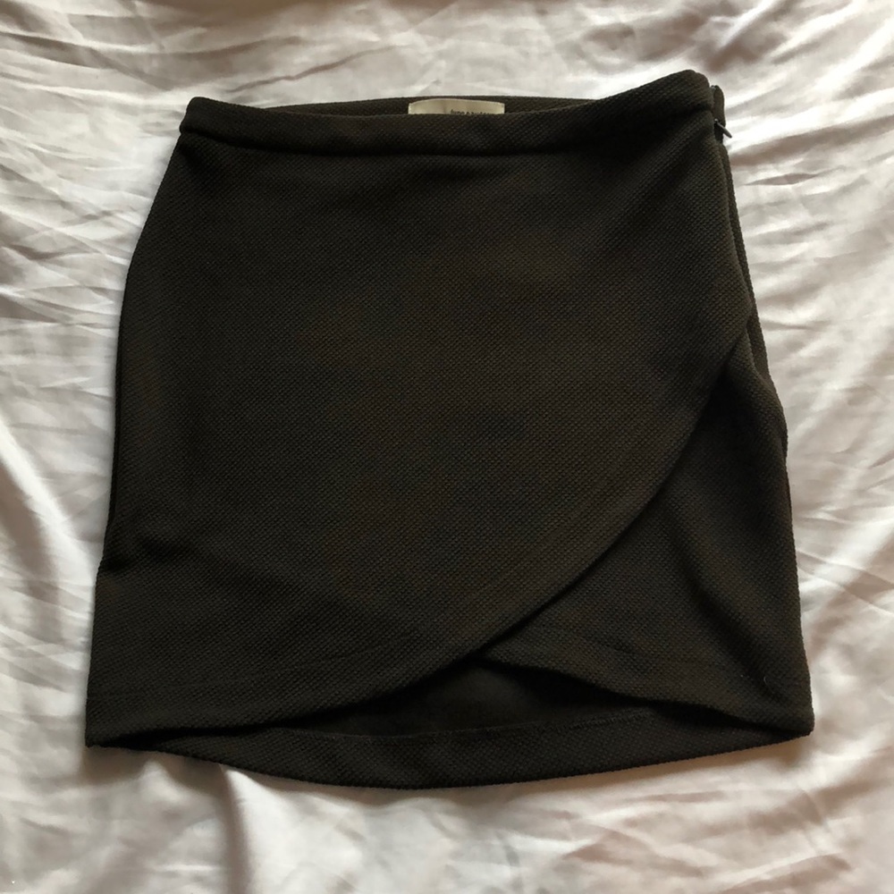 dark green crossed skirt